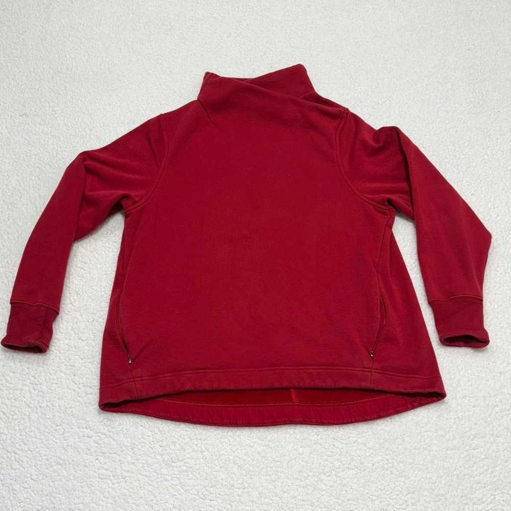 Athleta Red Funnel Neck Pullover Hoodie